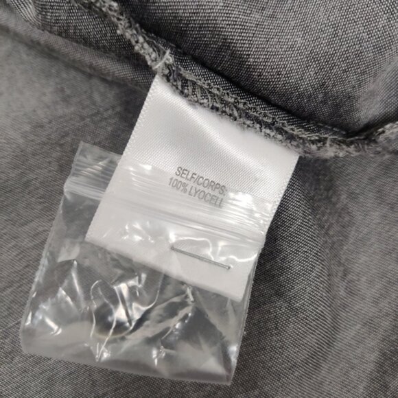 Jane + Delancey Women's Button Down Denim Blouse in Gray Size 3X NEW Fall - Picture 8 of 8